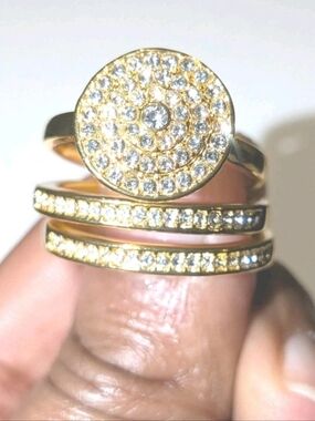 Women's 5 Ct Round Cut Lab-Created Diamond Three-piece Wedding Ring Set Sz 10